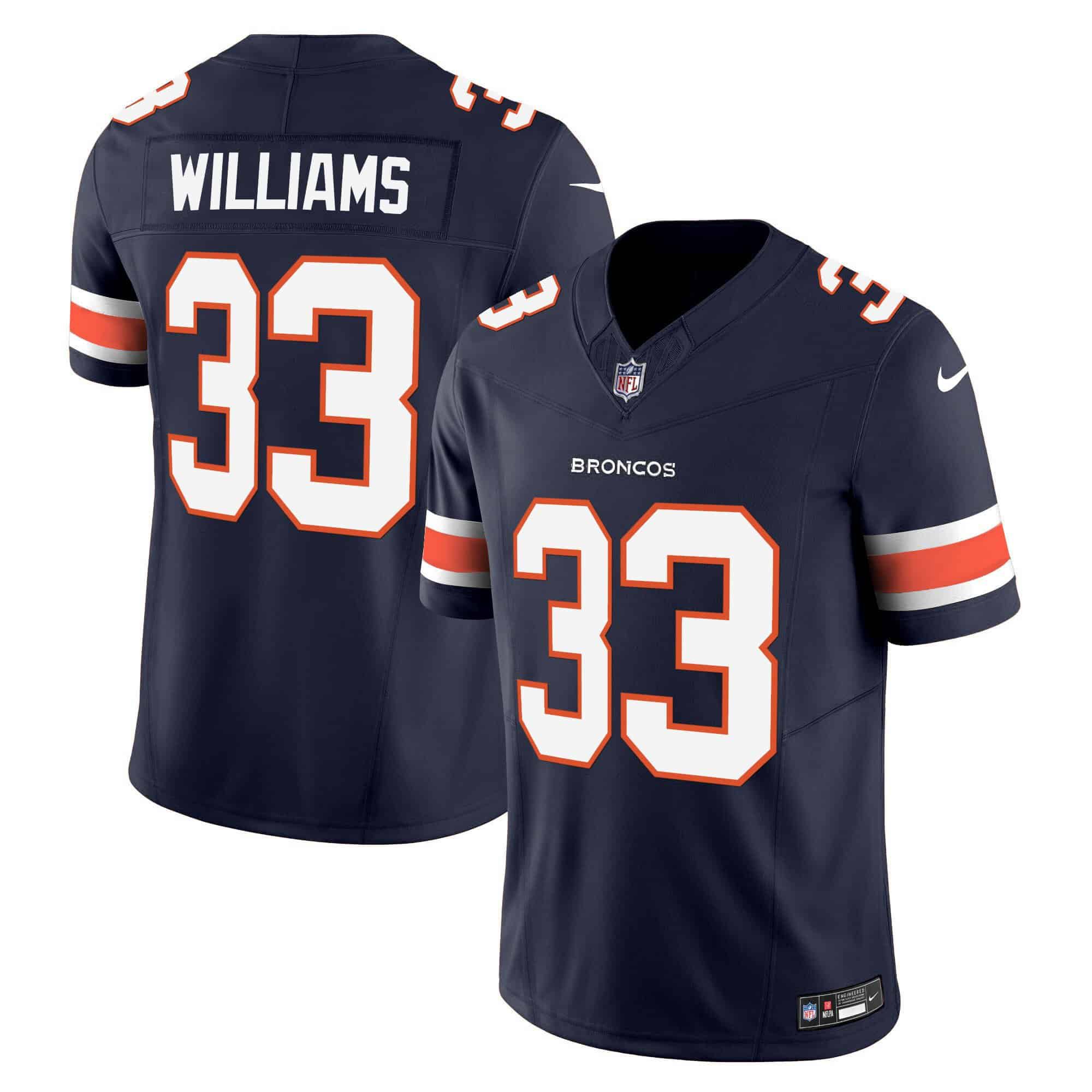 Men Denver Broncos #33 Williams Blue 2024 Nike Vapor Limited NFL Jersey style 2->indianapolis colts->NFL Jersey